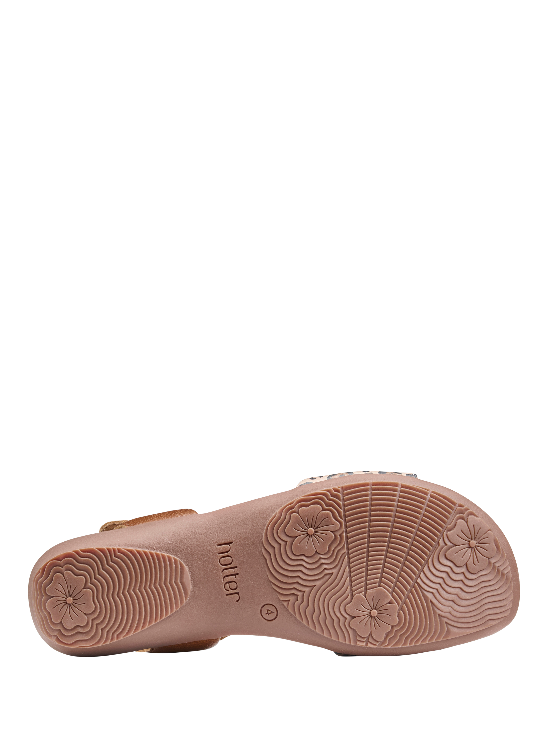 Product image 5 of 5, which shows Hotter Tropic Leather Strappy Sandals, Brown, 3