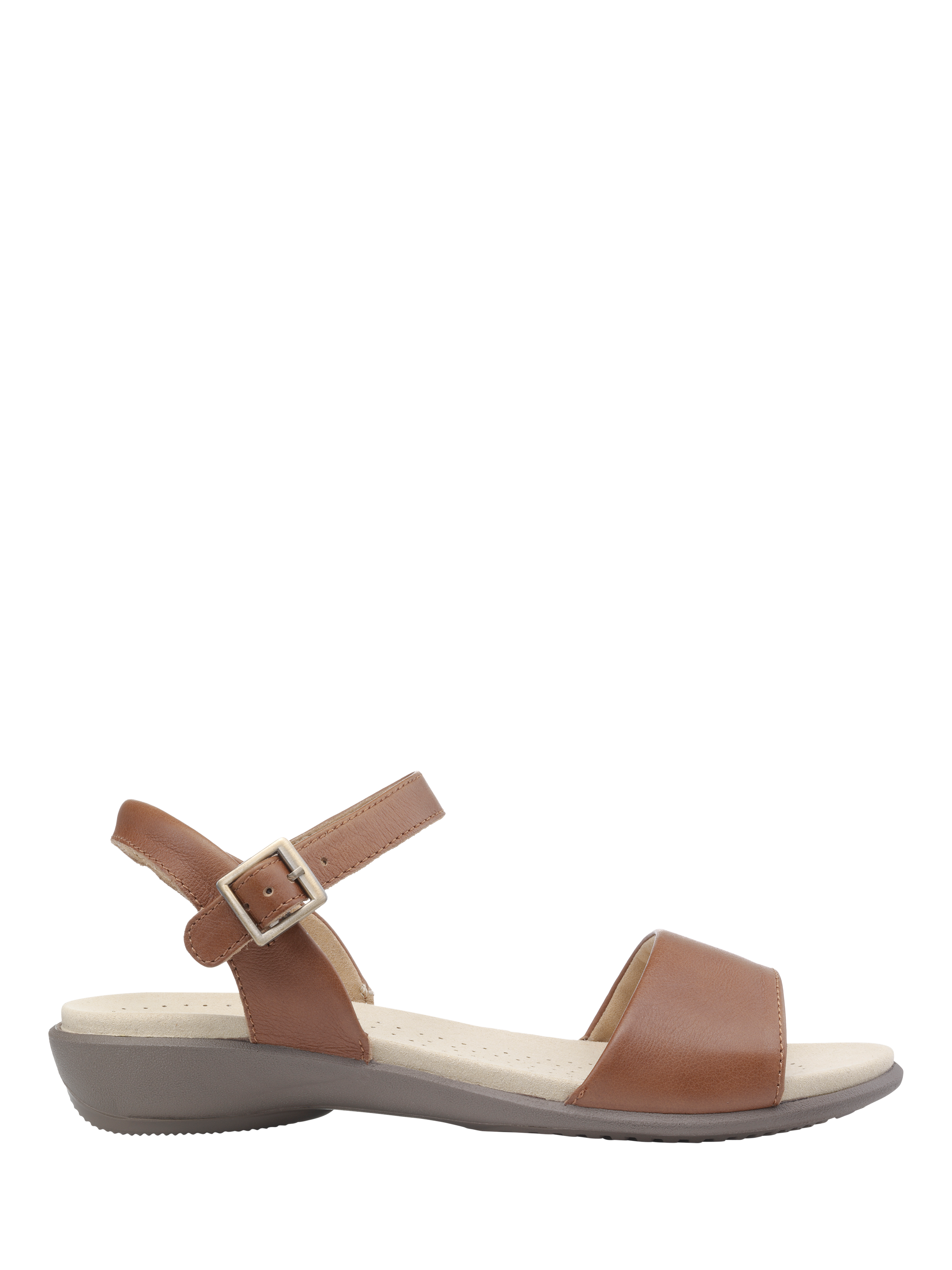 Product image 1 of 4, which shows Hotter Tropic Leather Strappy Sandals, Rich Tan, 3