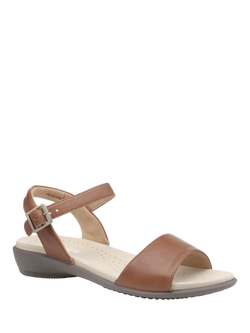 Hotter Tropic Leather Strappy Sandals, Rich Tan - view 2, Rich Tan