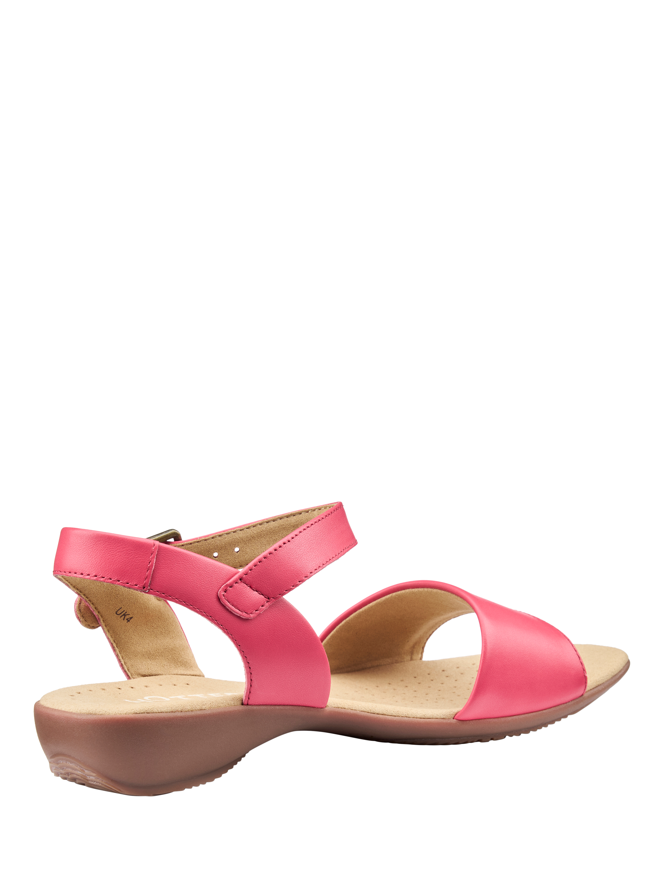 Product image 4 of 4, which shows Hotter Tropic Leather Strappy Sandals, Sunset Coral, 3