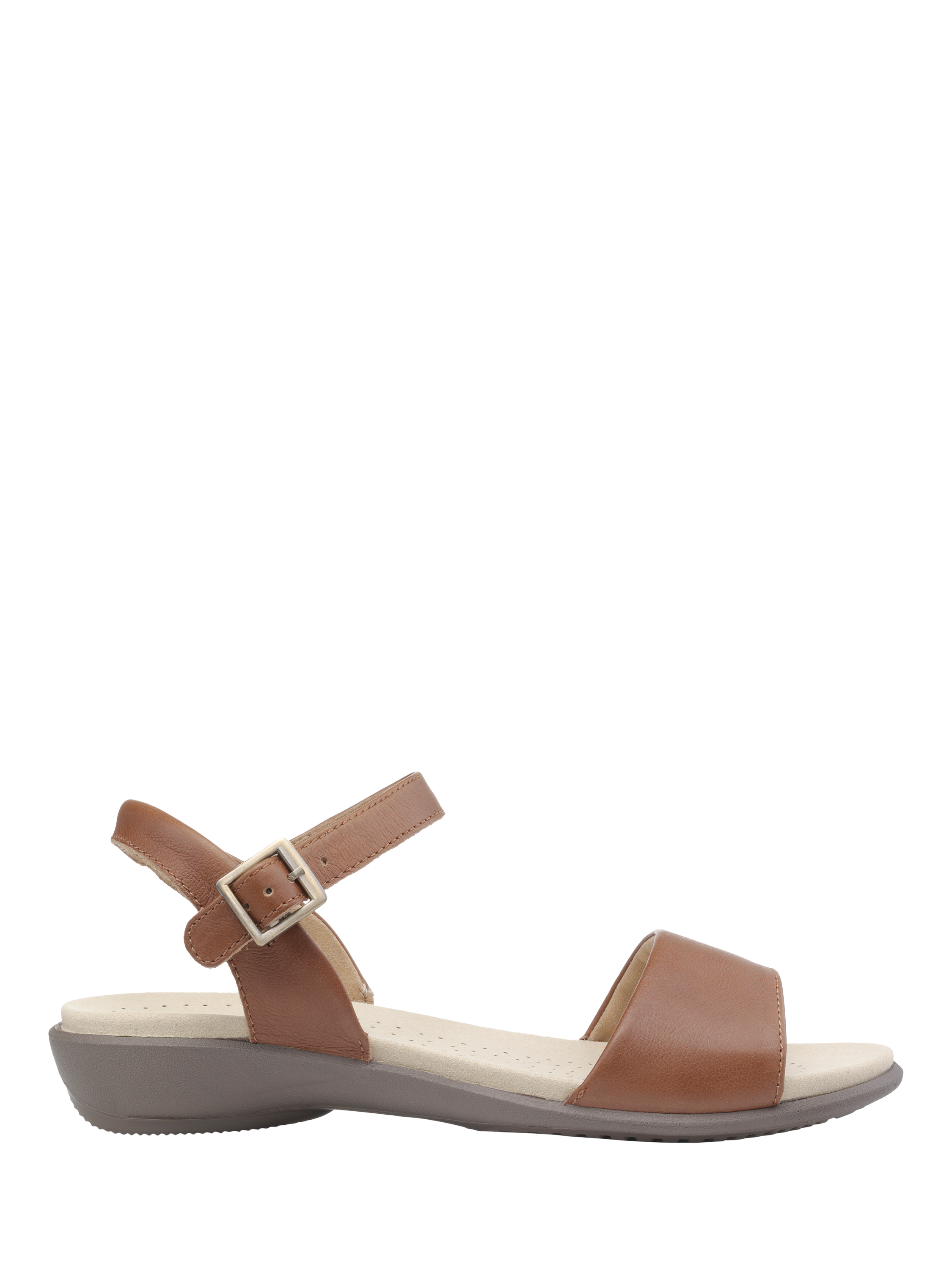 Product image 1 of 4, which shows Hotter Tropic Wide Fit Leather Sandals, Rich Tan, 3W