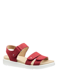 Hotter Venice Nubuck Leather Triple Strap Sandals, Salsa