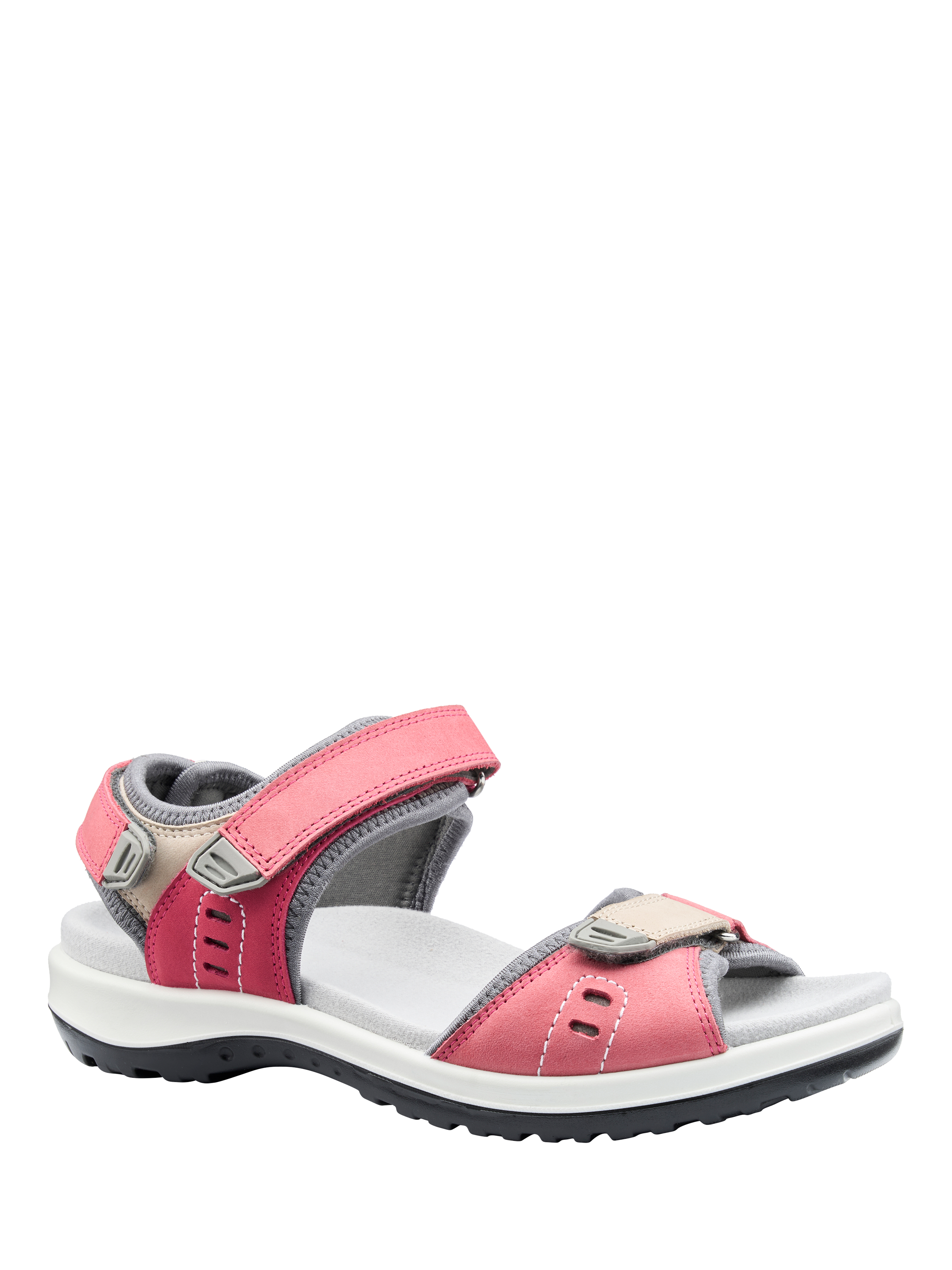 Product image 2 of 4, which shows Hotter Walk II Extra Wide Fit Nubuck Lightweight Walking Sandals, Tea Rose, 4XW