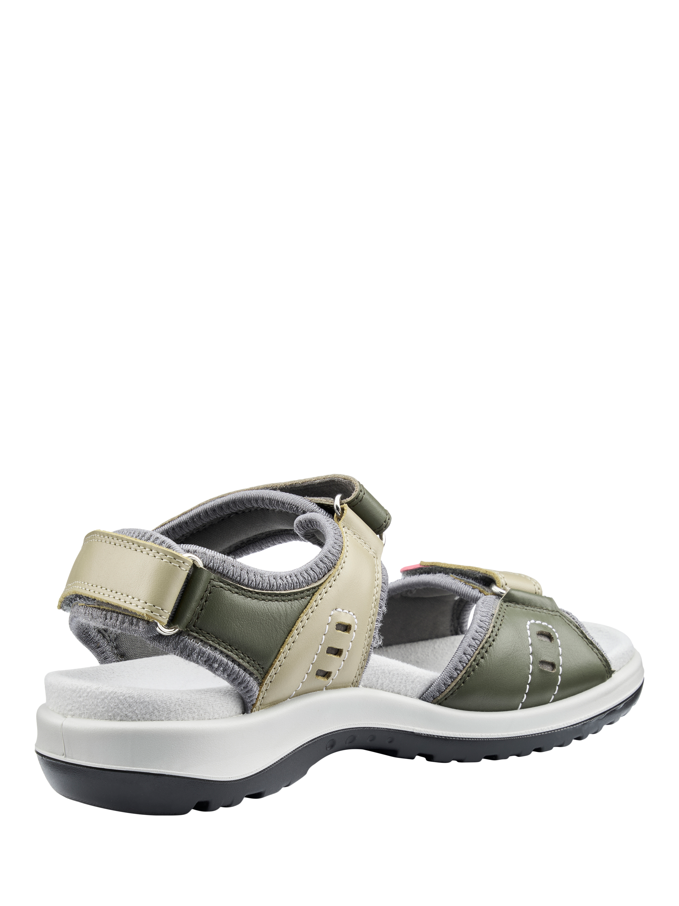 Product image 4 of 4, which shows Hotter Walk II Leather Technical Sandals, Khaki Moss, 3