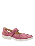 Hotter Quake Extra Wide Fit Nubuck Mary Jane Shoes, Dark Rose