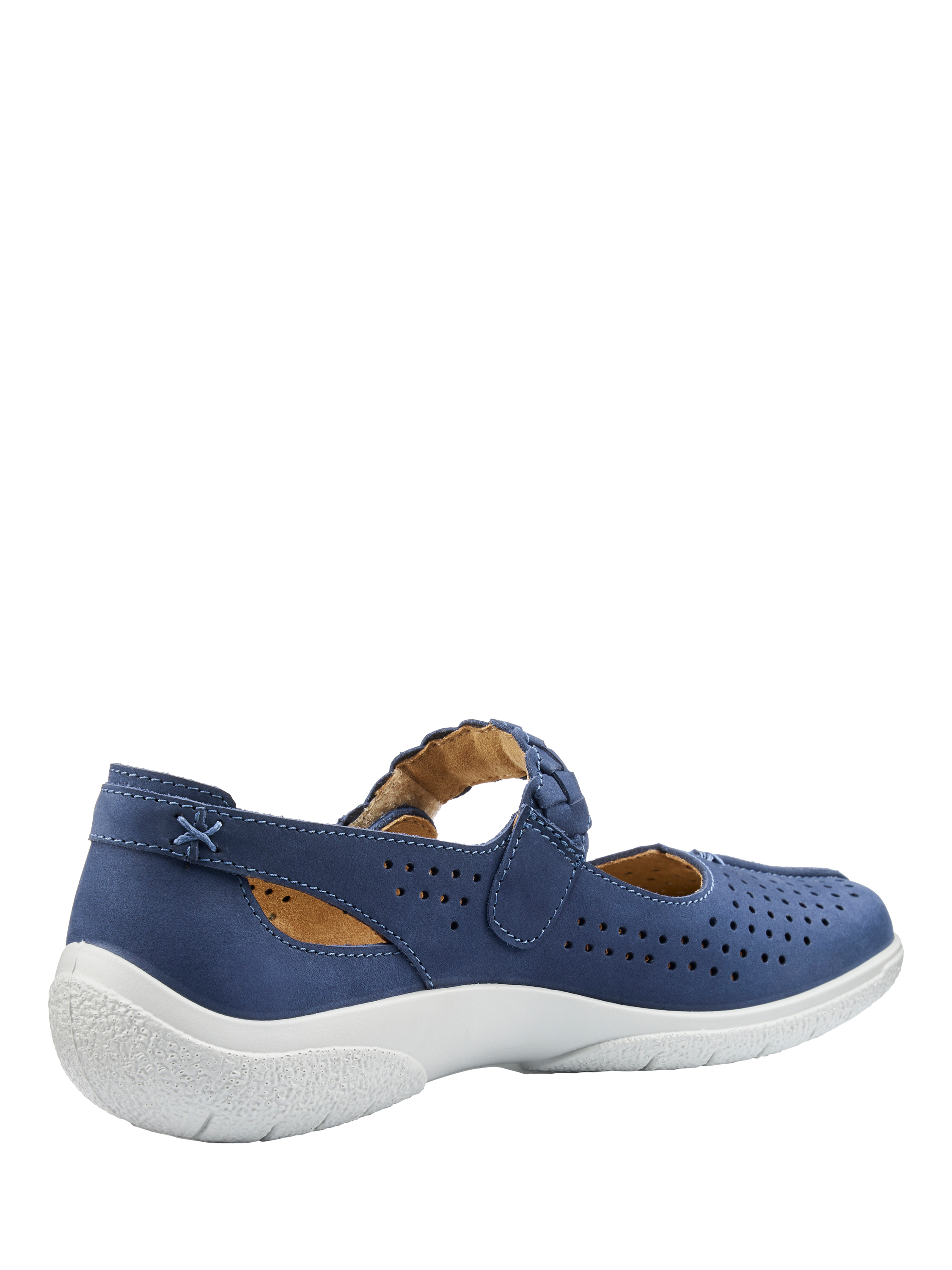 Product image 4 of 4, which shows Hotter Quake II Extra Wide Fit Nubuck Leather Shoes, French Navy, 4XW