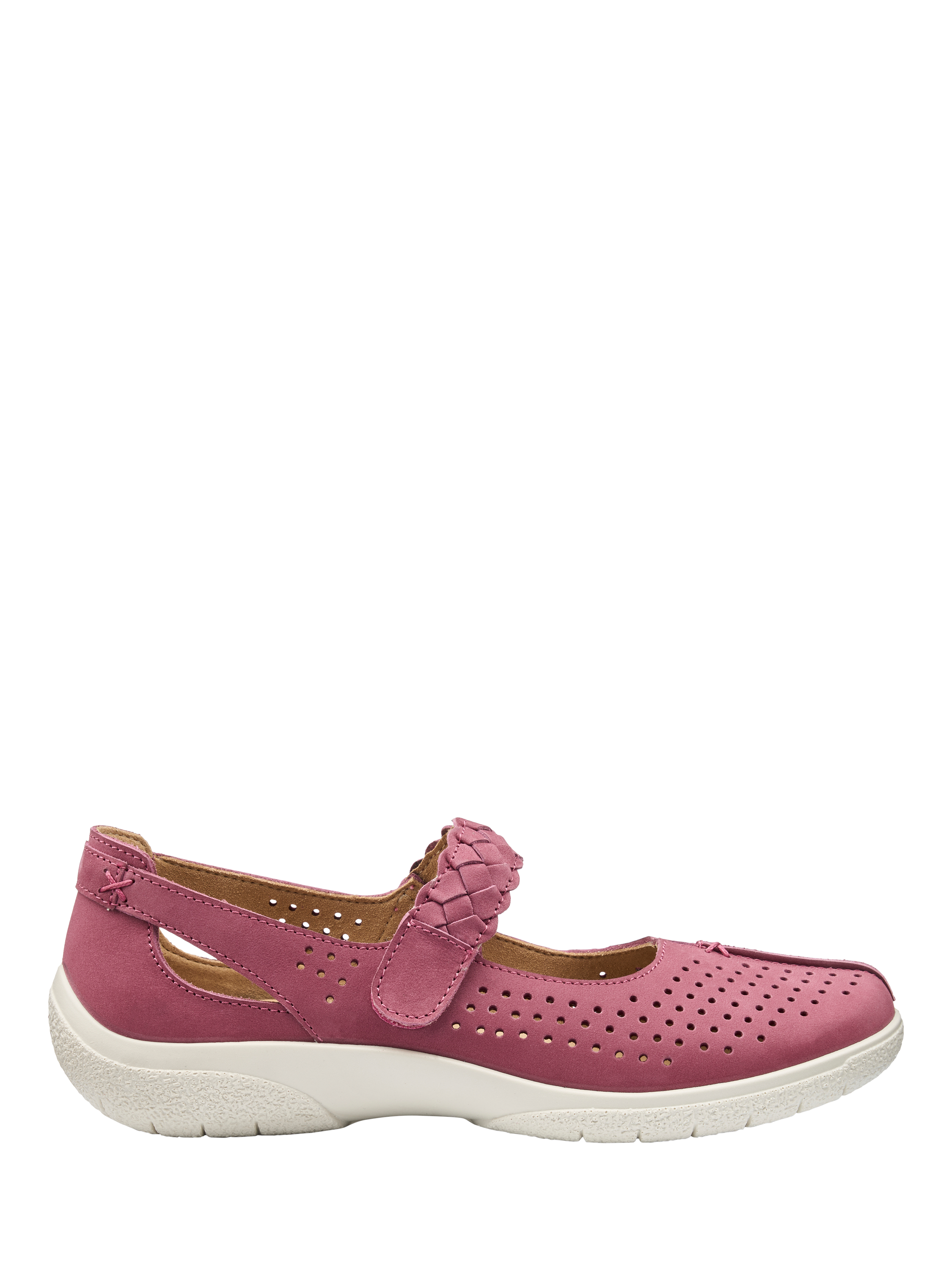 Product image 1 of 5, which shows Hotter Quake Nubuck Mary Jane Shoes, Dark Rose, 3