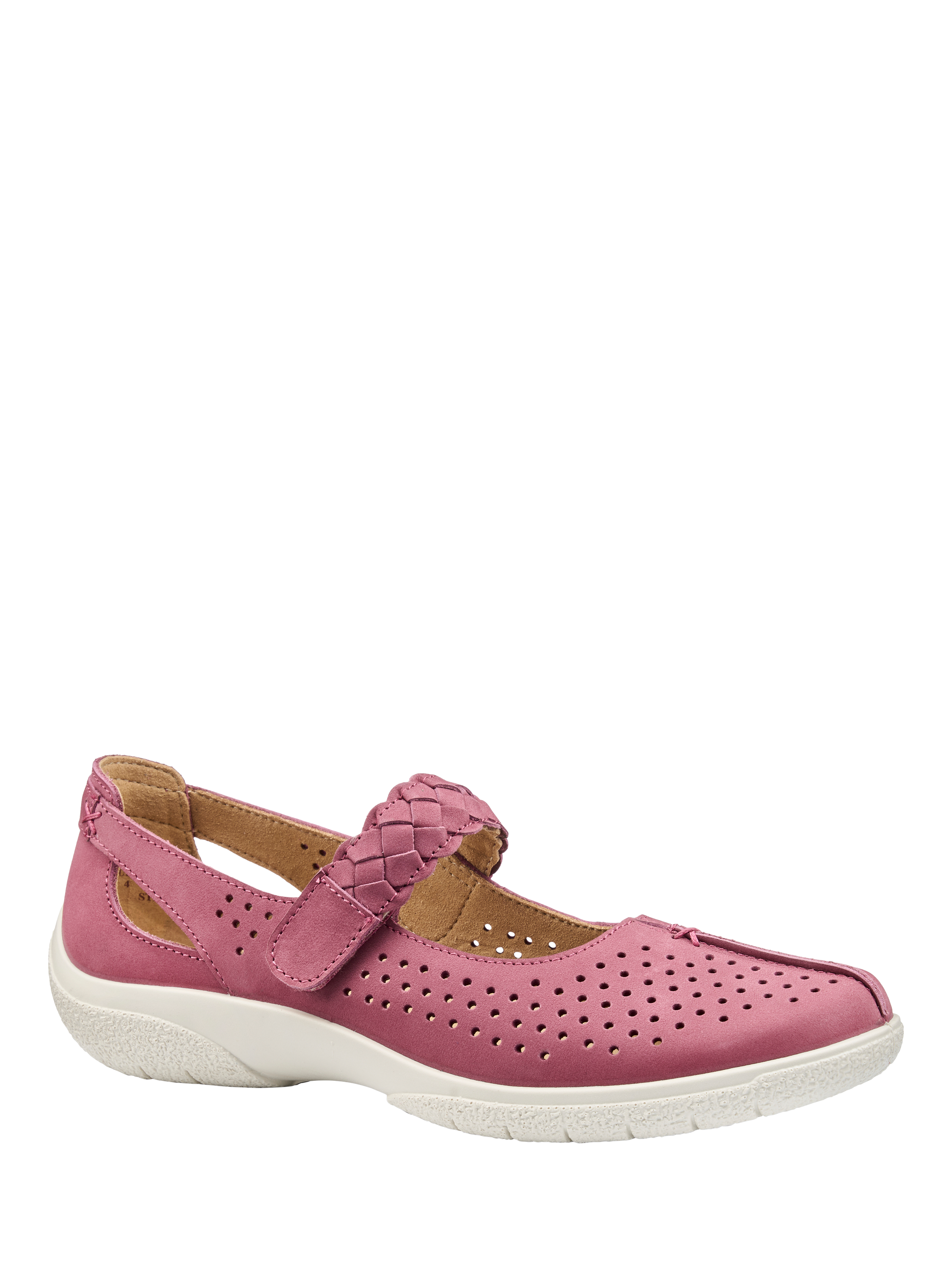 Product image 2 of 5, which shows Hotter Quake Nubuck Mary Jane Shoes, Dark Rose, 3
