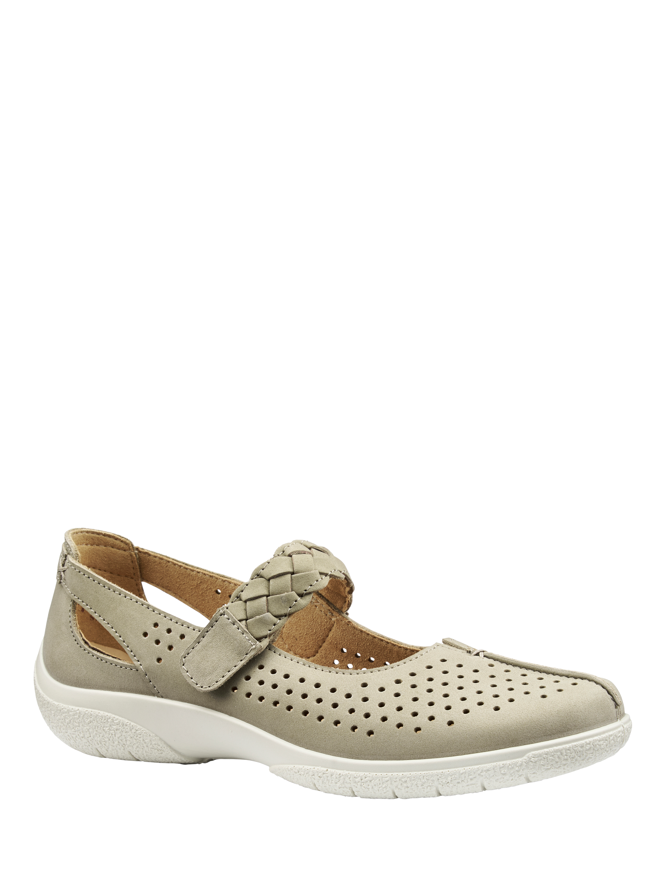 Product image 2 of 4, which shows Hotter Quake II Nubuck Leather Shoes, Moss, 3