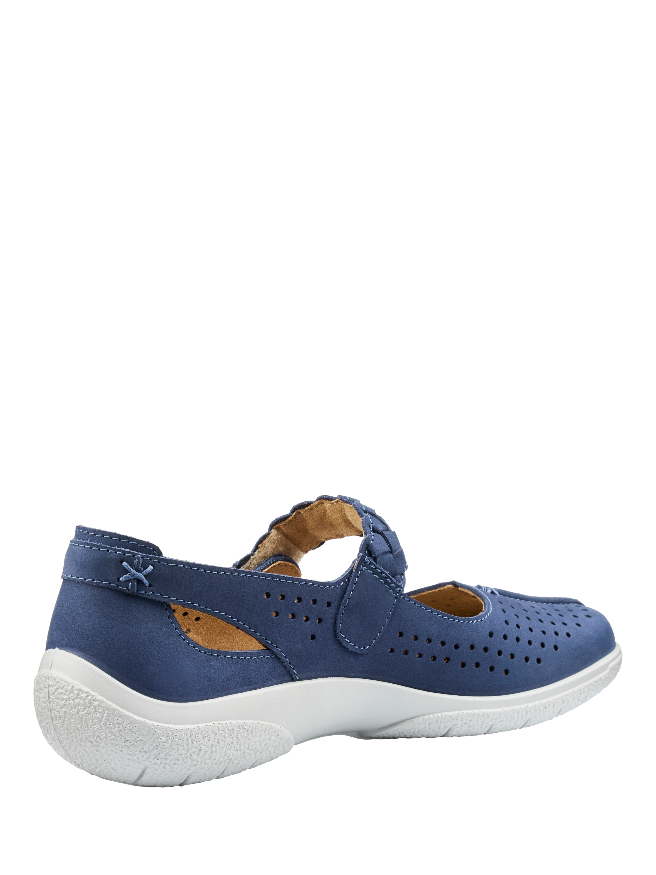 Product image 4 of 4, which shows Hotter Quake II Nubuck Leather Wide Fit Shoes, French Navy, 3W