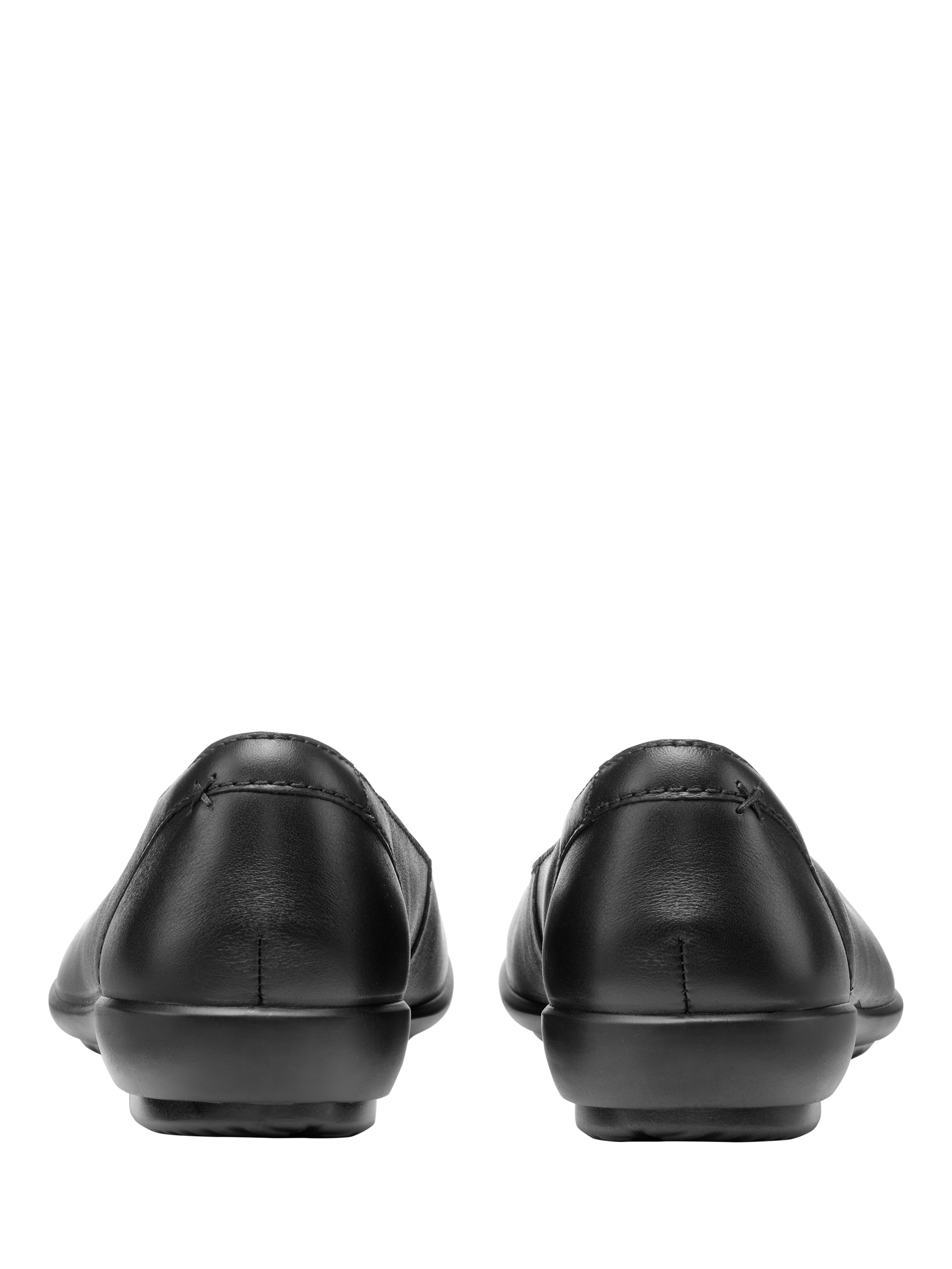 Product image 4 of 4, which shows Hotter Robyn II Extra Wide Leather Ballet Pumps, Black, 4XW