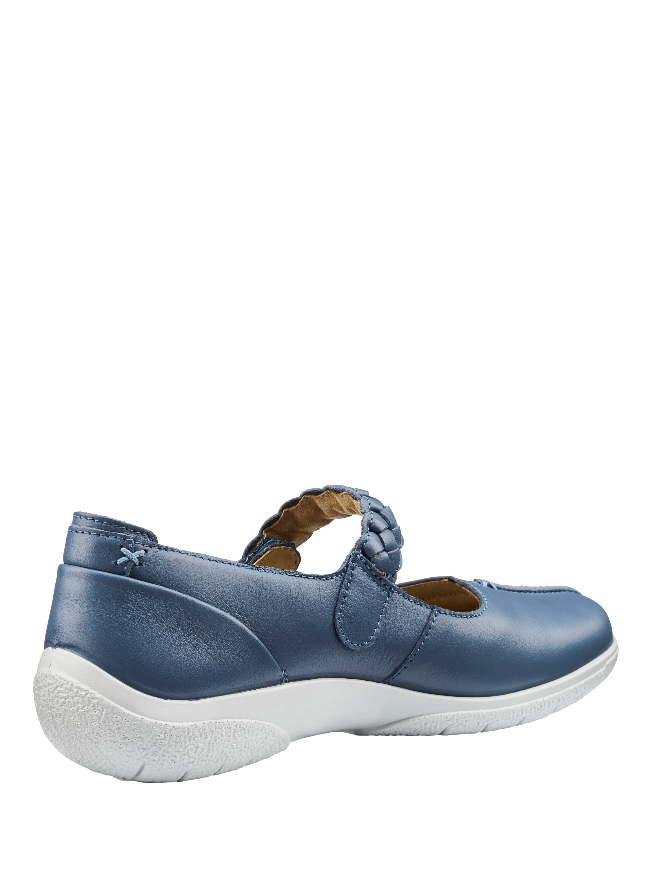 Product image 4 of 5, which shows Hotter Shake II Wide Fit Classic Mary Jane Shoes, Aquatic Blue, 3W
