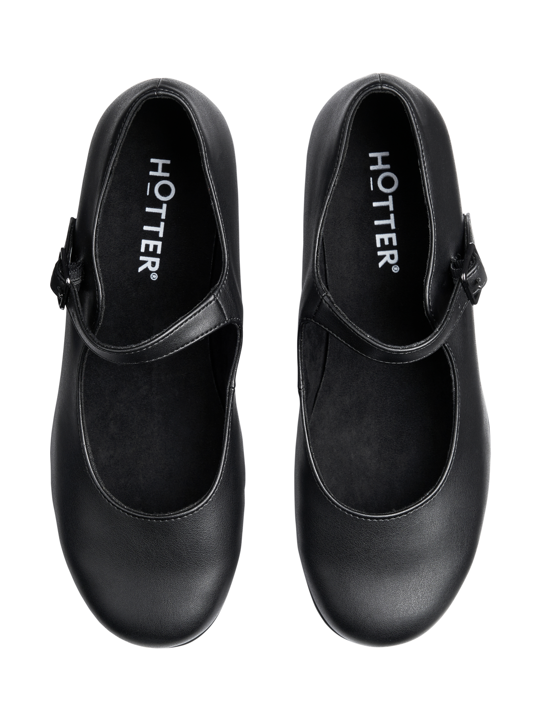 Product image 3 of 4, which shows Hotter Violet Mary Jane Shoes, Black, 3