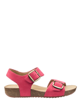 Hotter Tourist II Classic Cork Wedge Sandals, Sunset Coral