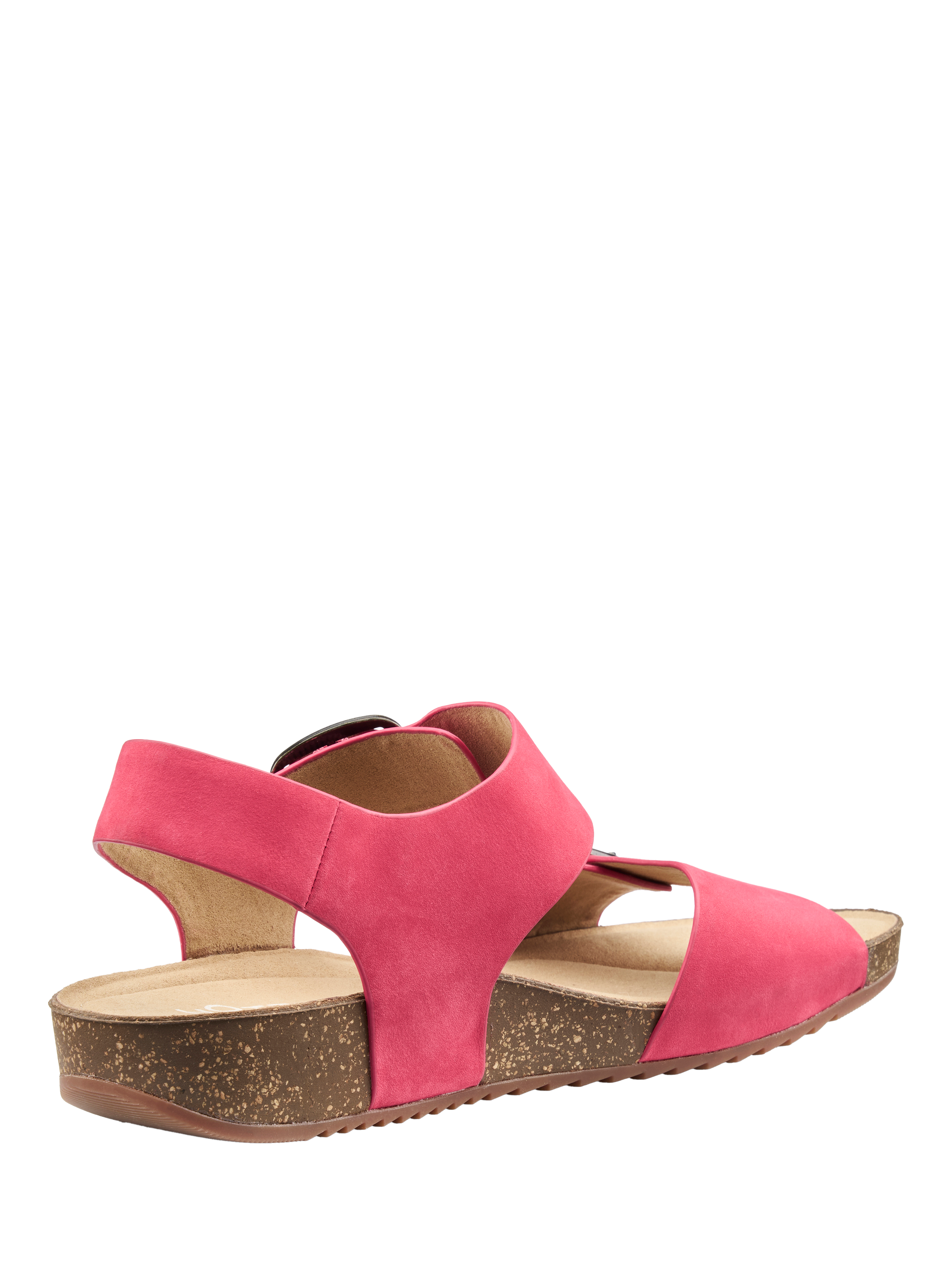 Product image 4 of 4, which shows Hotter Tourist II Classic Cork Wedge Sandals, Sunset Coral, 3