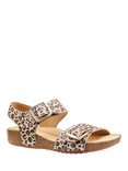 Hotter Tourist II Wide Fit Classic Cork Wedge Sandals, Natural/Multi