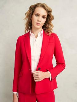 Hobbs Petite Suki Tailored Blazer, Hot Magenta, Hot Magenta