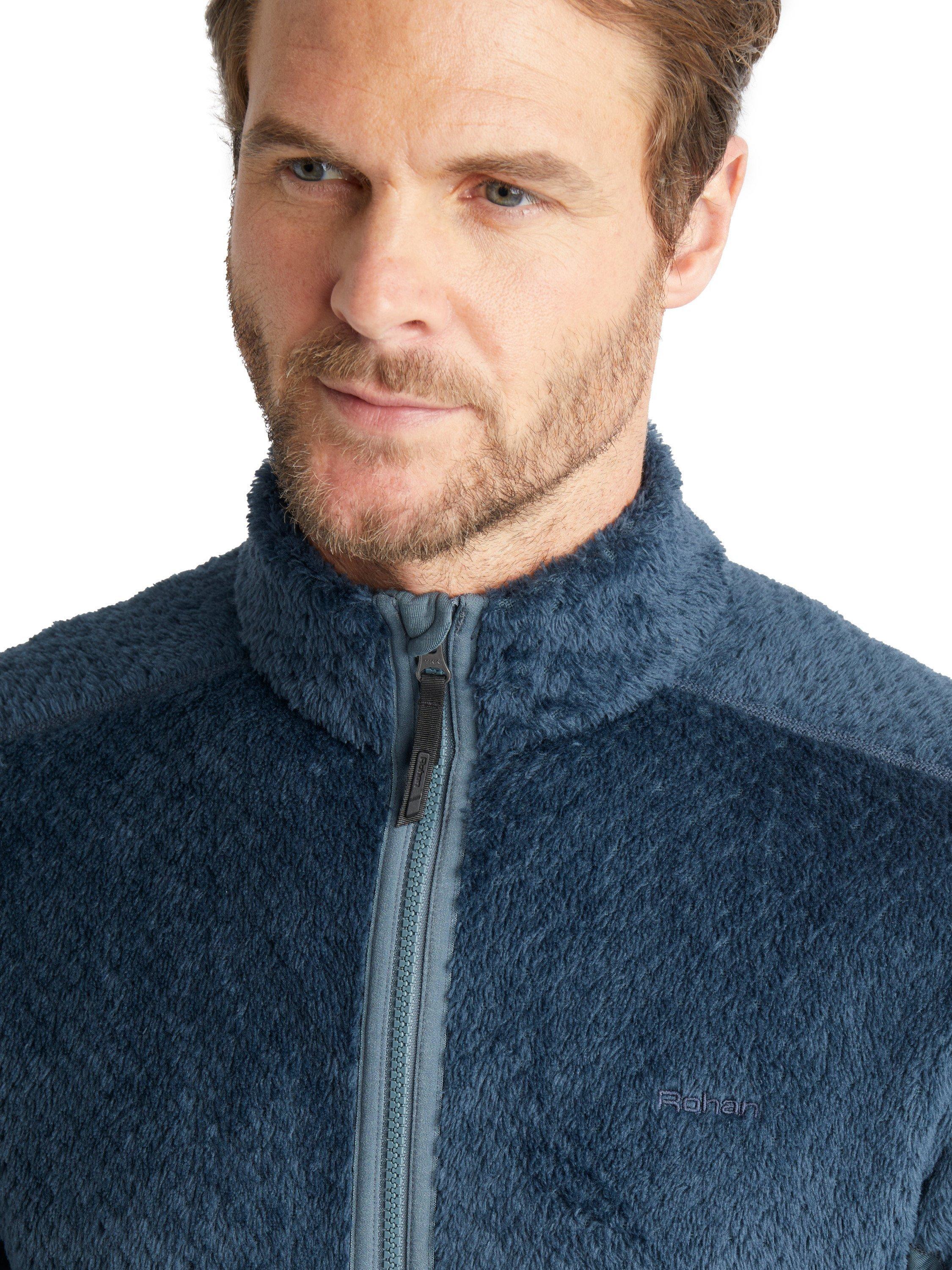 Product image 4 of 8, which shows Rohan Men's Komondor Fleece Top, Storm Blue/Grey, M