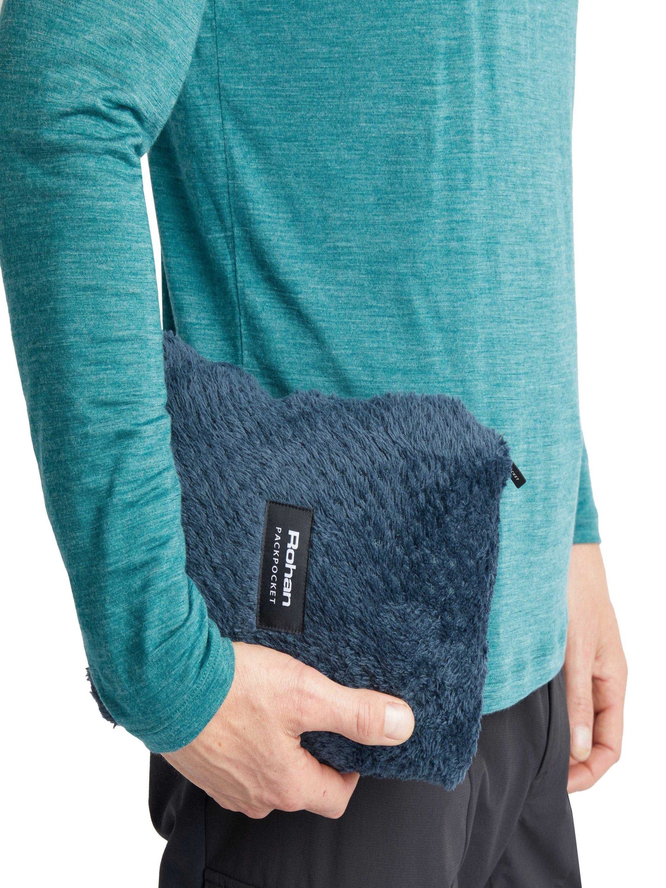 Product image 8 of 8, which shows Rohan Men's Komondor Fleece Top, Storm Blue/Grey, M