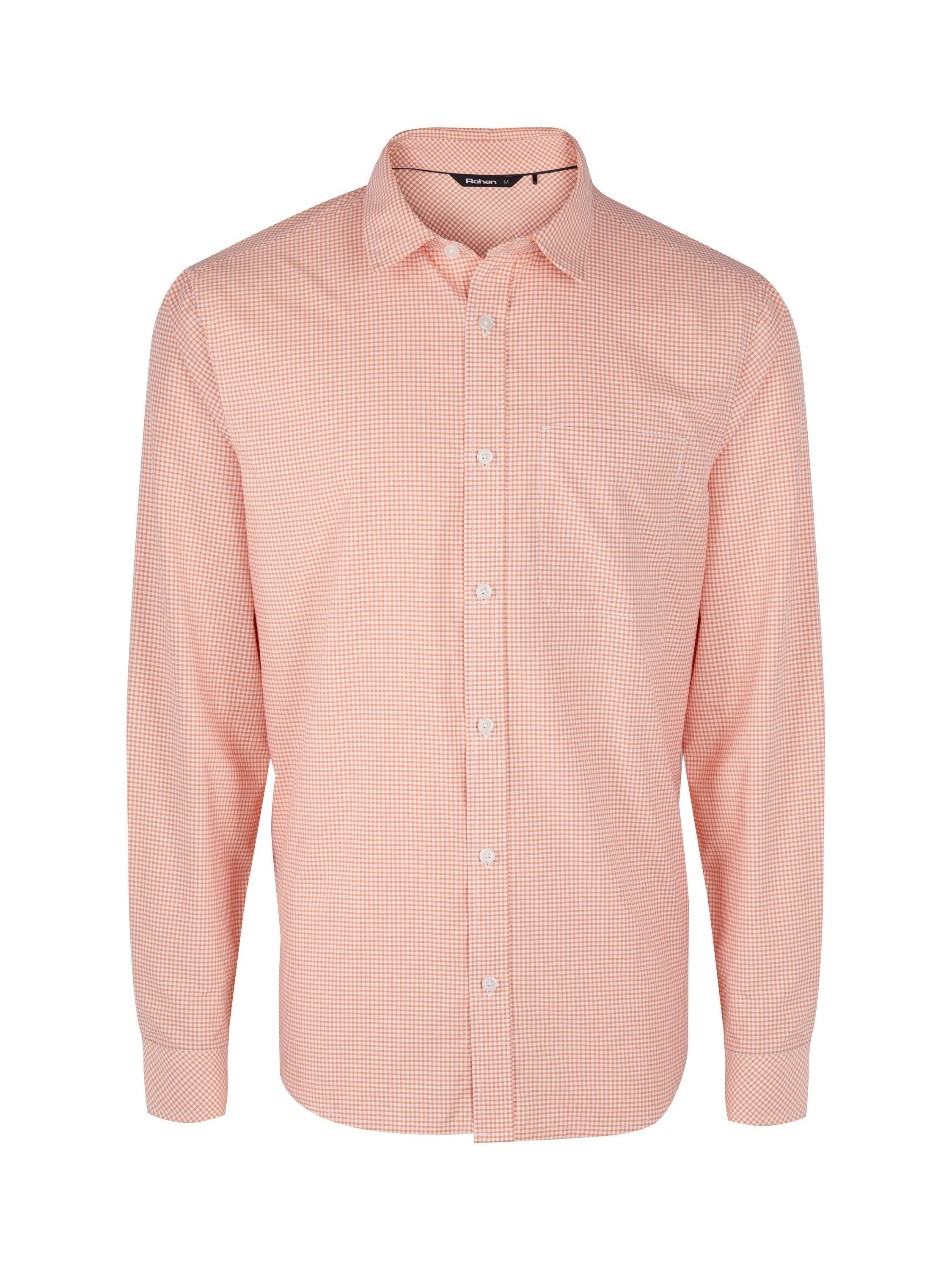 Product image 3 of 6, which shows Rohan Men's Portland Long Sleeve Shirt, Sunset Orange, S