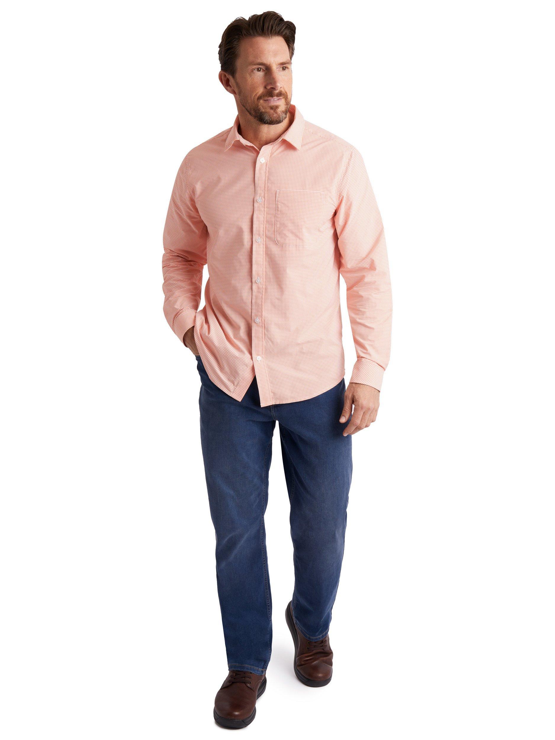 Product image 6 of 6, which shows Rohan Men's Portland Long Sleeve Shirt, Sunset Orange, S
