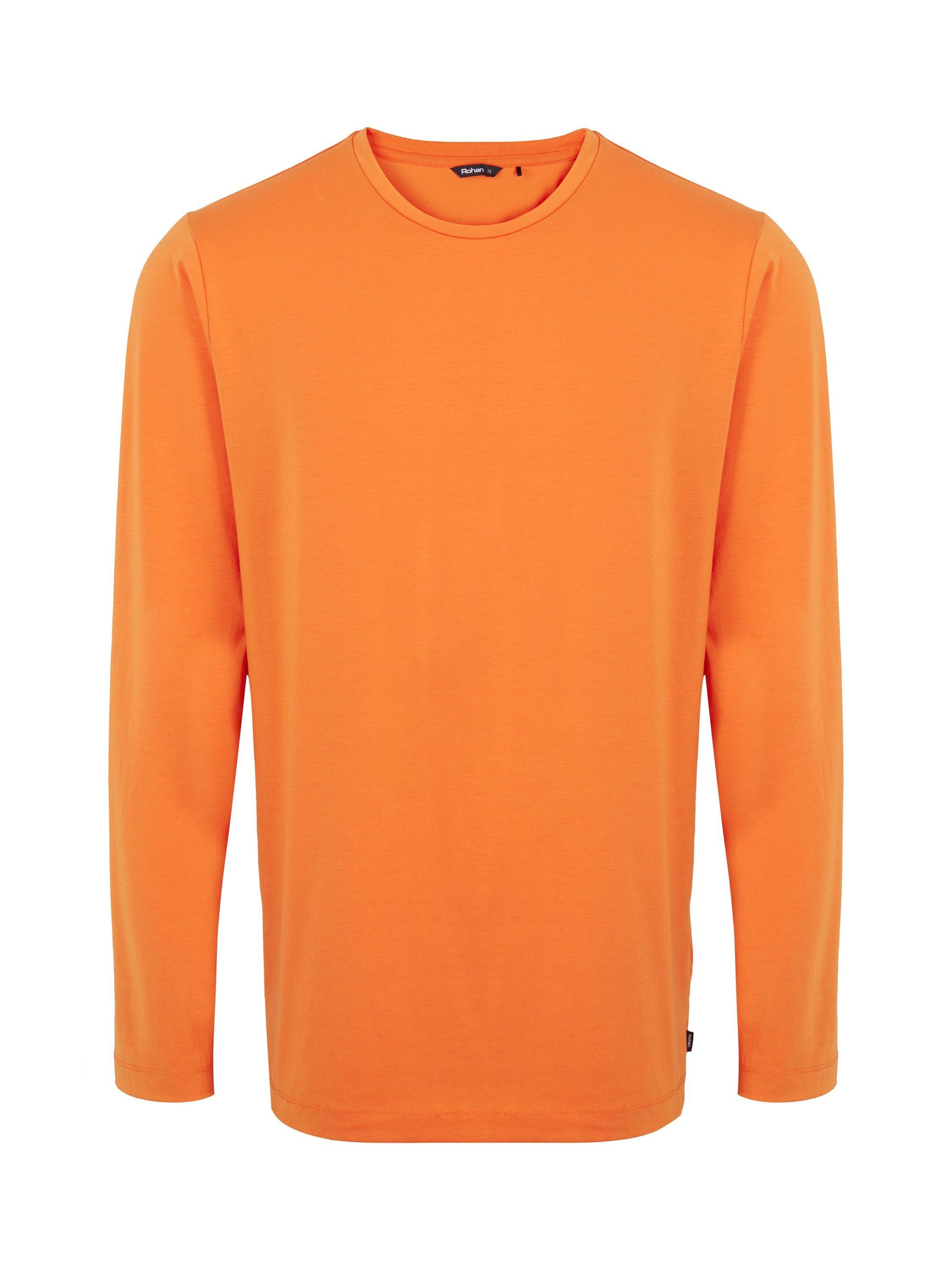 Product image 3 of 6, which shows Rohan Men's Global Long Sleeve T-Shirt, Spiced Orange, S