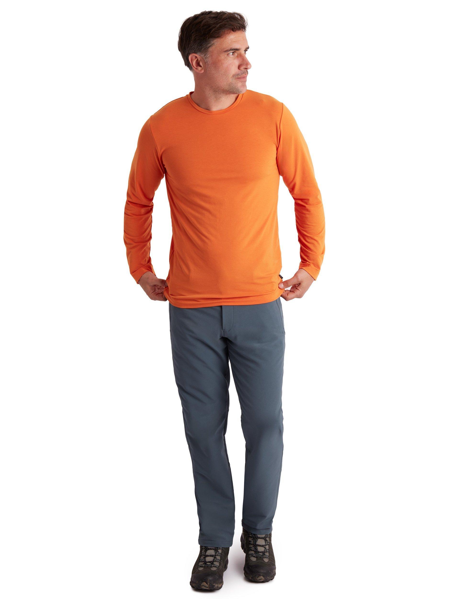 Product image 4 of 6, which shows Rohan Men's Global Long Sleeve T-Shirt, Spiced Orange, S