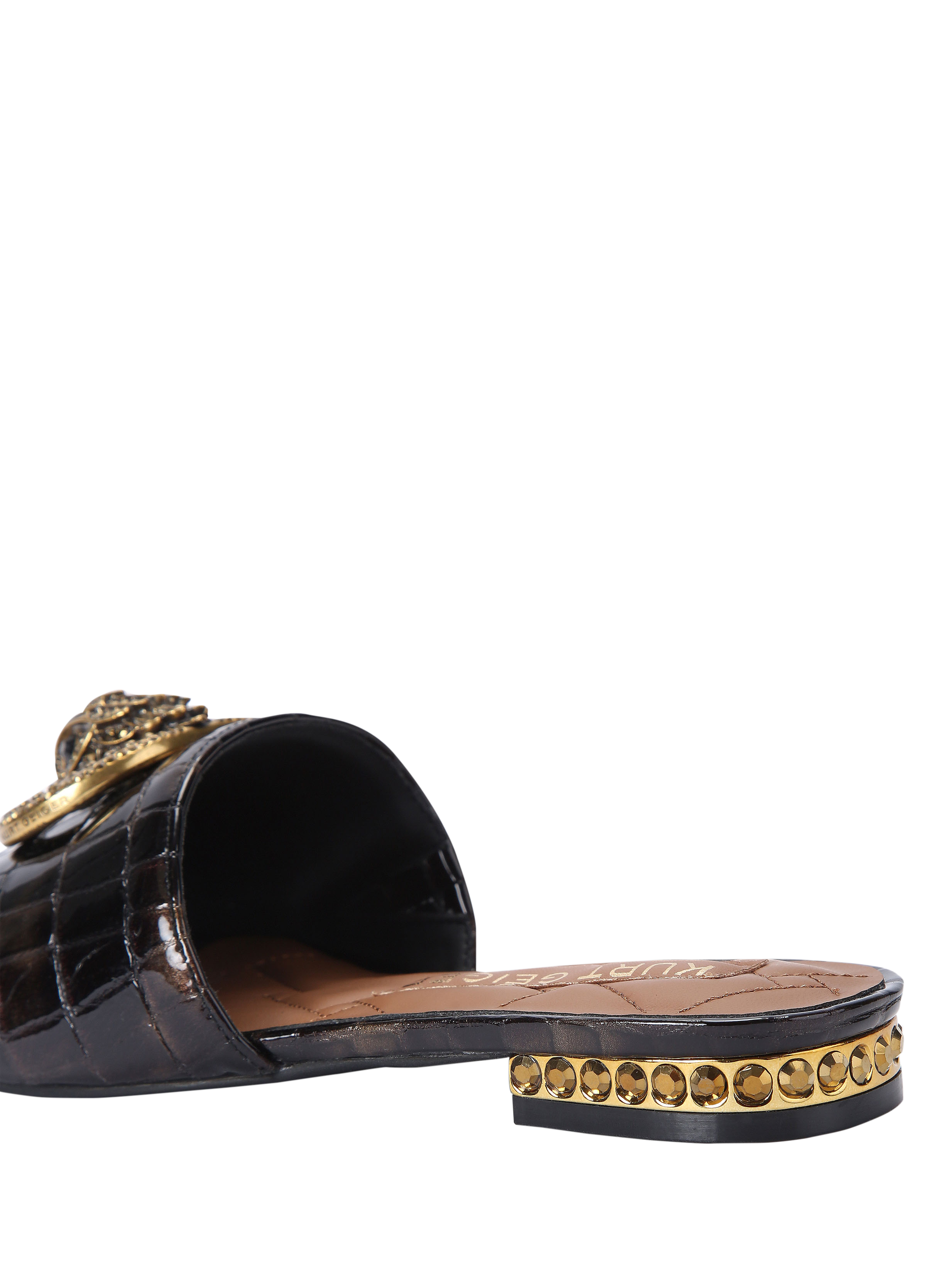 Product image 4 of 6, which shows Kurt Geiger London Chelsea Flat Sandals, Black, 3