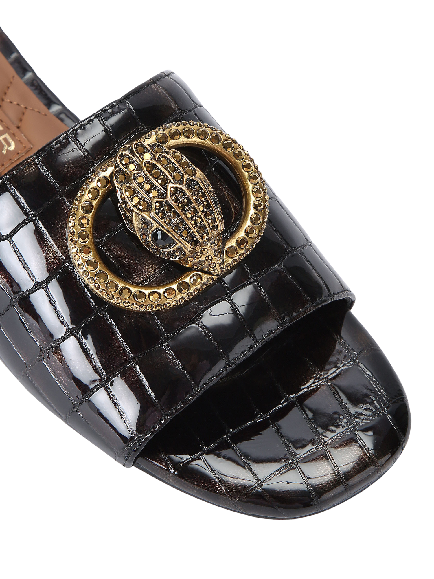 Product image 5 of 6, which shows Kurt Geiger London Chelsea Flat Sandals, Black, 3