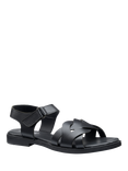 Hotter Aurora Leather Strappy Sandals, Black
