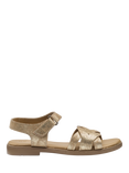 Hotter Aurora Wide-Fit Suede Strappy Sandals, Gold