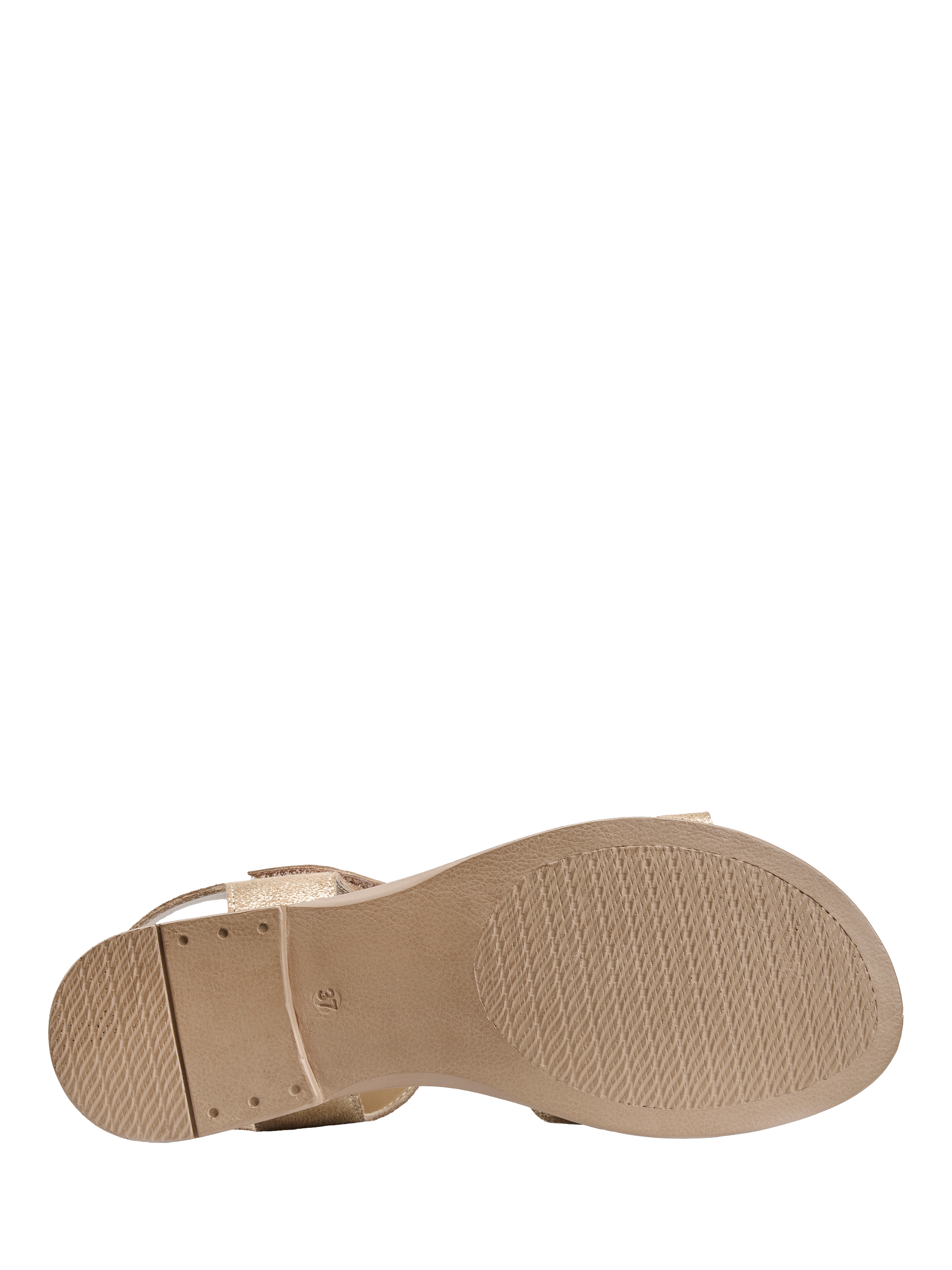 Product image 5 of 5, which shows Hotter Aurora Wide-Fit Suede Strappy Sandals, Gold, 3W