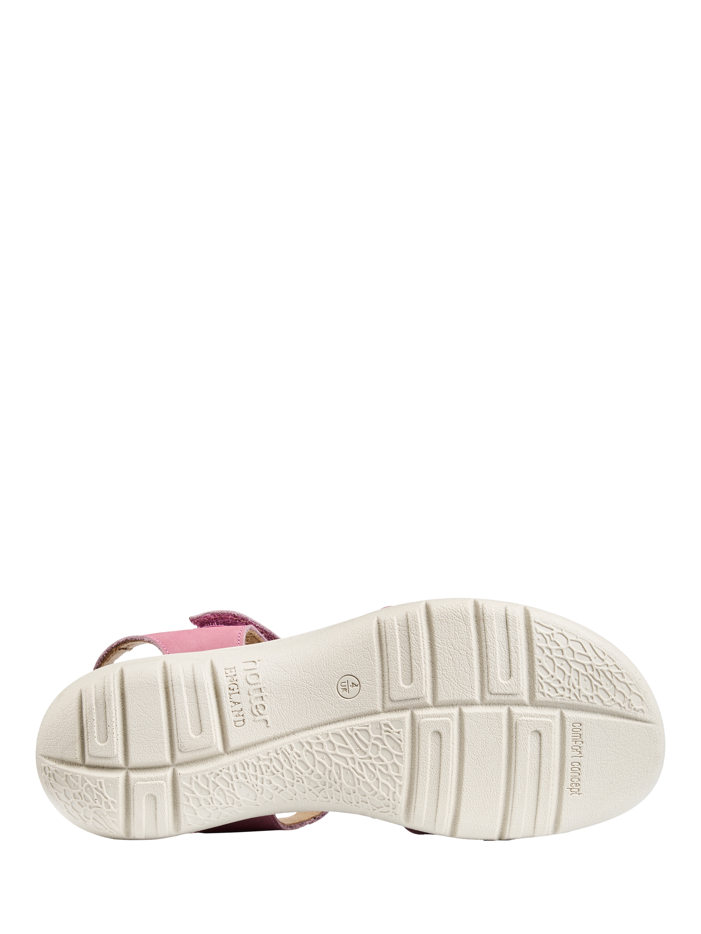 Product image 5 of 5, which shows Hotter Leah II Nubuck Leather Wide Fit Sandals, Dark Rose, 3W