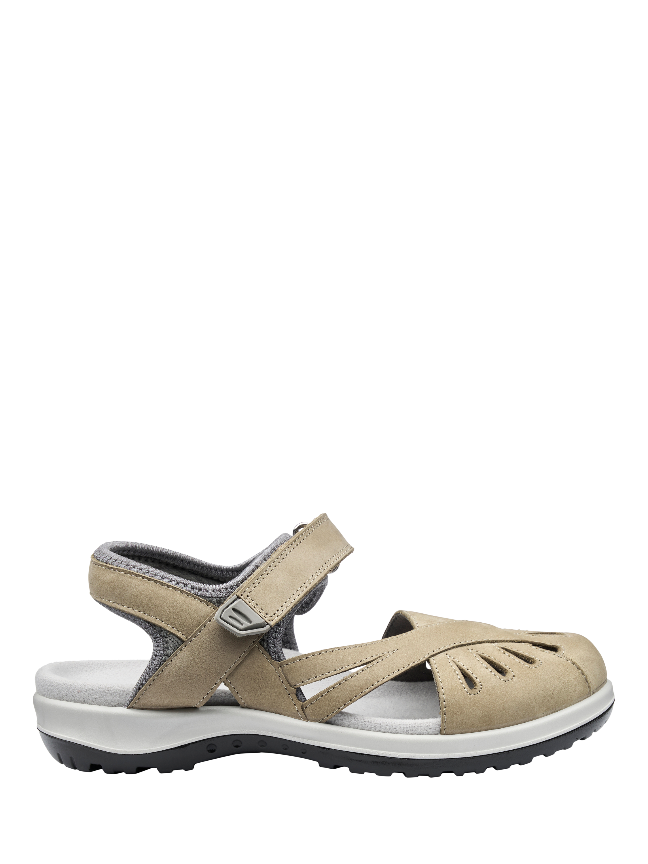 Product image 1 of 5, which shows Hotter Quest Wide Fit Nubuck Sandals, Moss, 3W