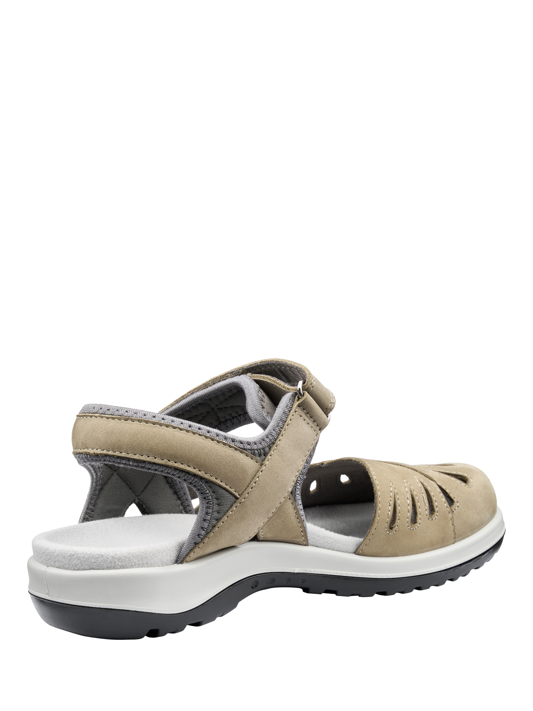 Product image 4 of 5, which shows Hotter Quest Wide Fit Nubuck Sandals, Moss, 3W