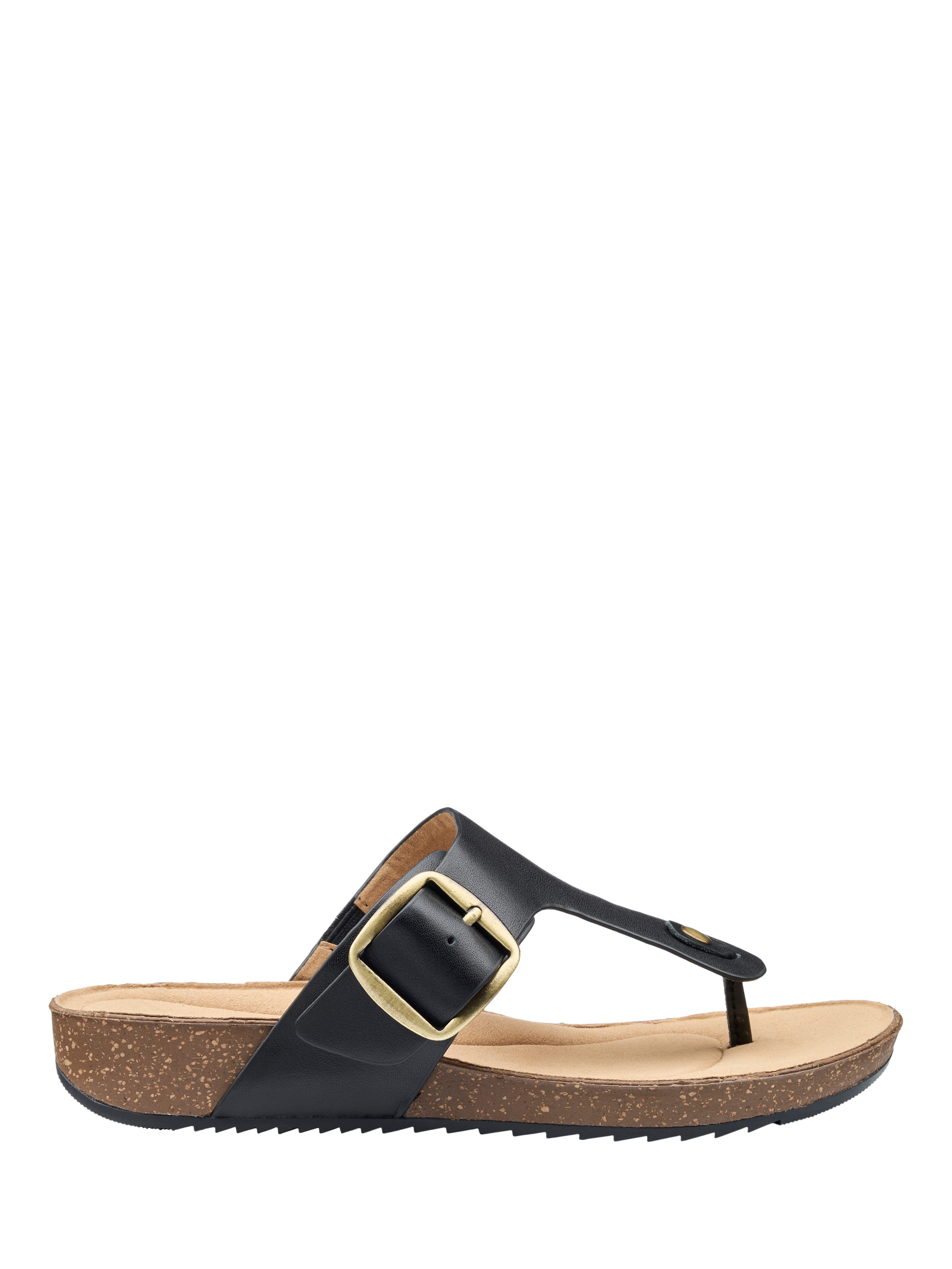 Hotter Resort Contoured Cork Sandals, Black