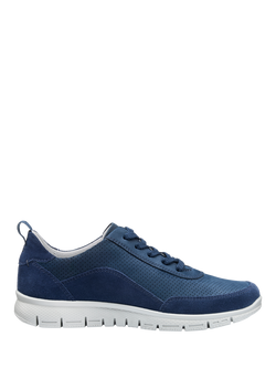 Hotter Gravity II Leather Trainers, French Navy, French Navy