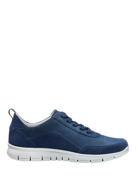 Hotter Gravity II Leather Trainers, French Navy, French Navy
