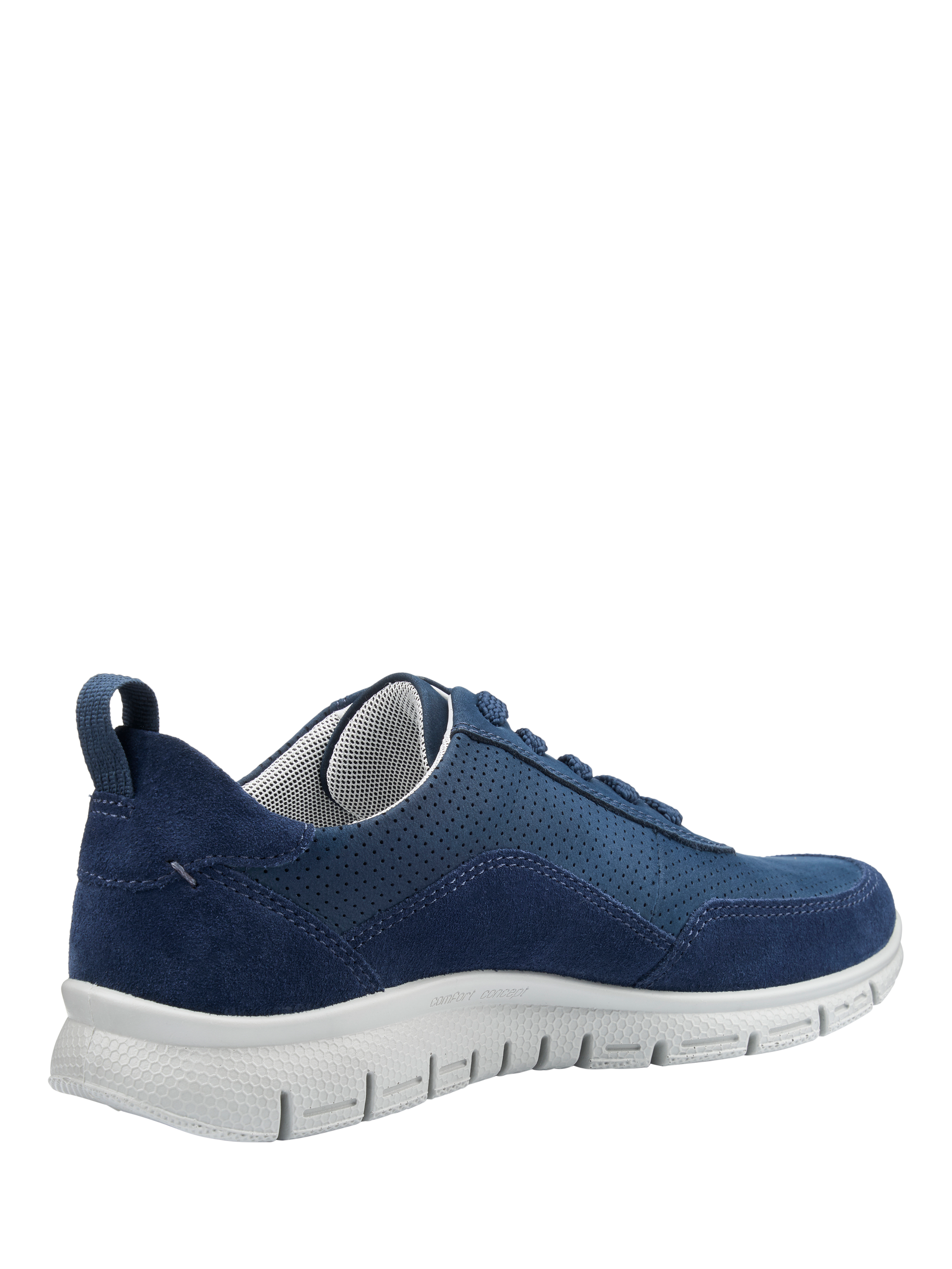 Product image 4 of 4, which shows Hotter Gravity II Leather Trainers, French Navy, 3S