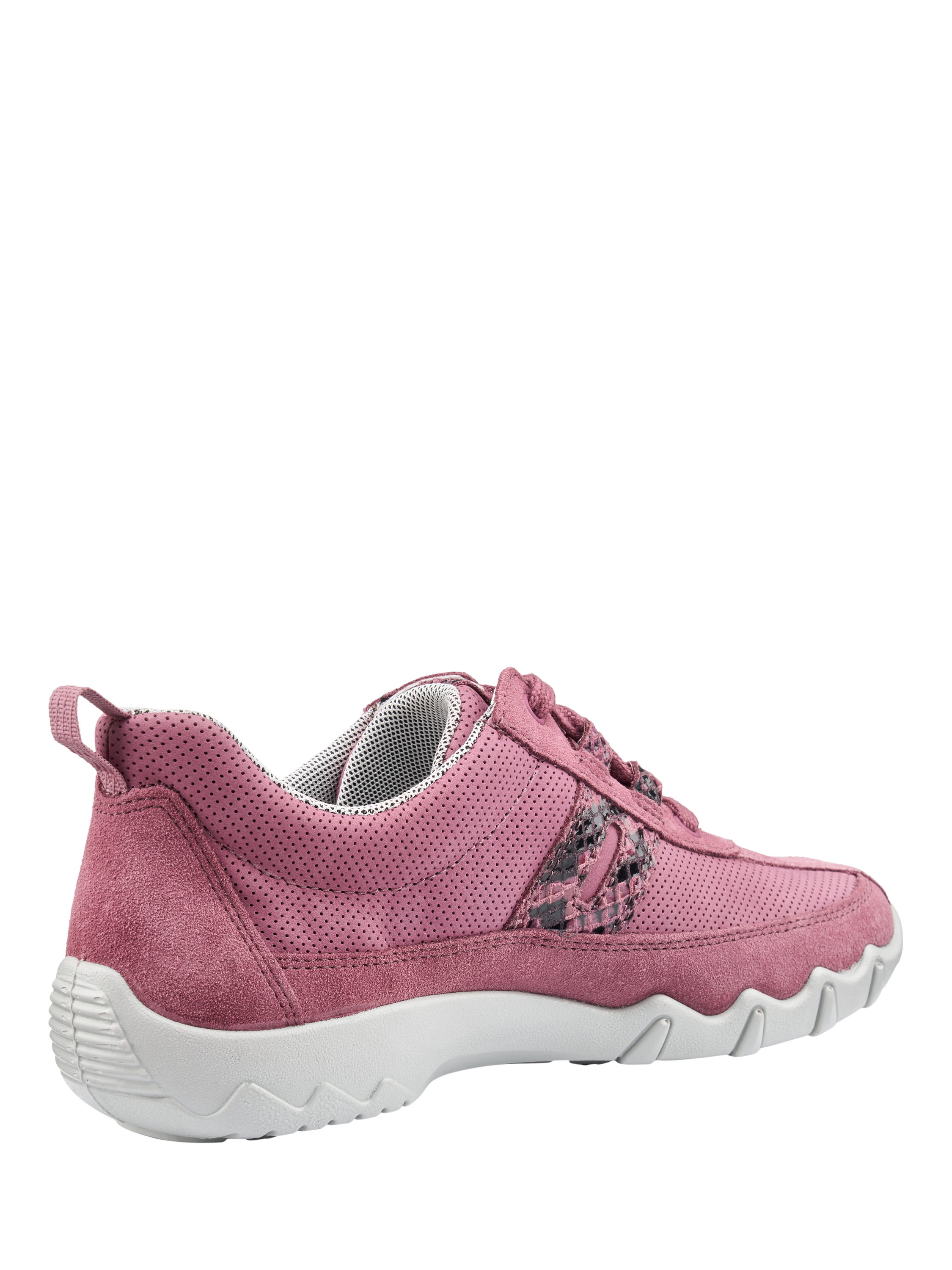 Product image 4 of 5, which shows Hotter Leanne II Suede and Nubuck Trainers, Dark Rose, 3S
