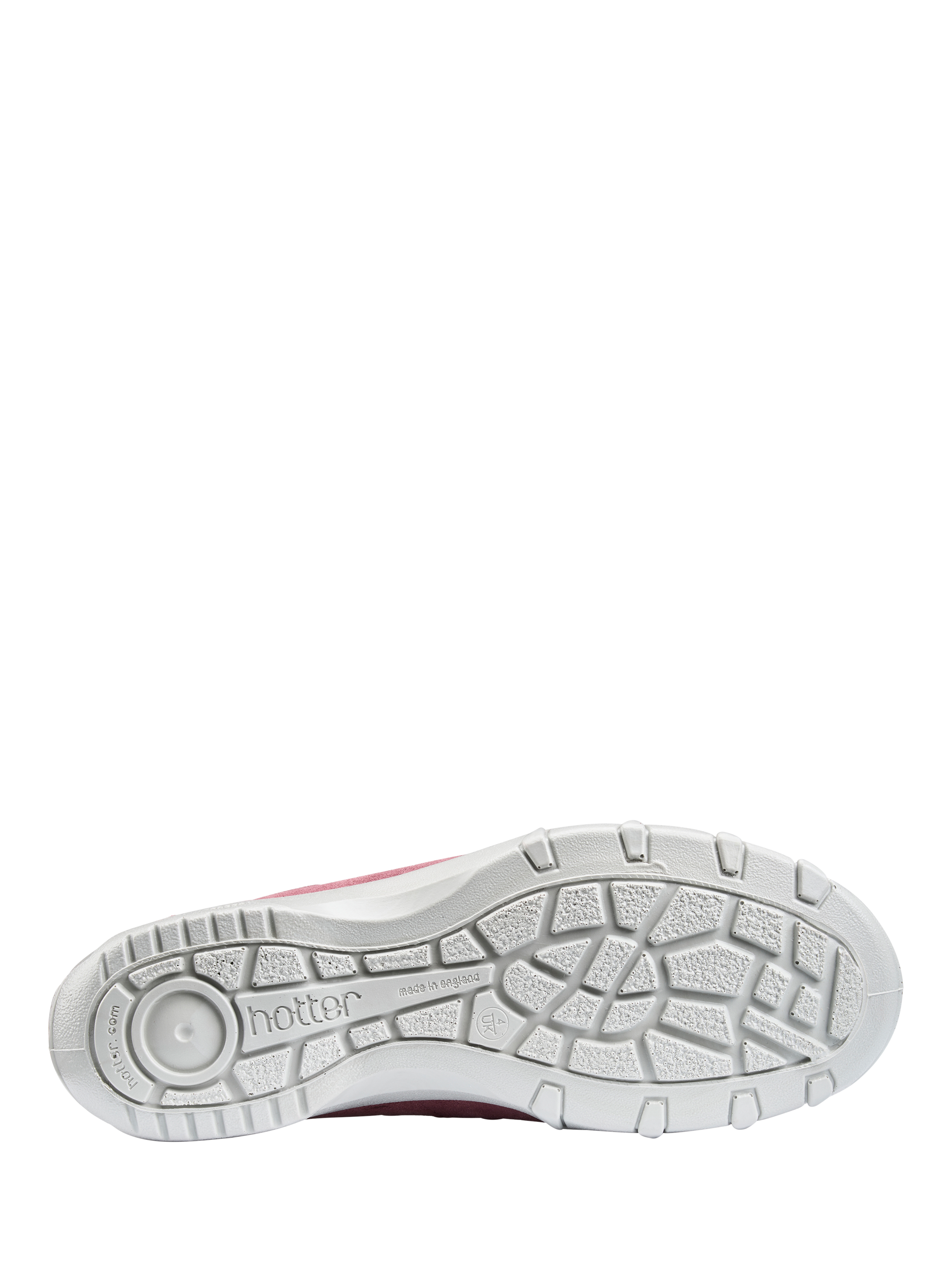 Product image 5 of 5, which shows Hotter Leanne II Suede and Nubuck Trainers, Dark Rose, 3S