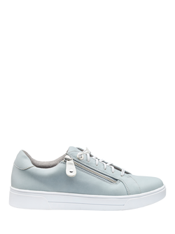 Hotter Leonie Wide Fit Zip Detail Trainers, Sage