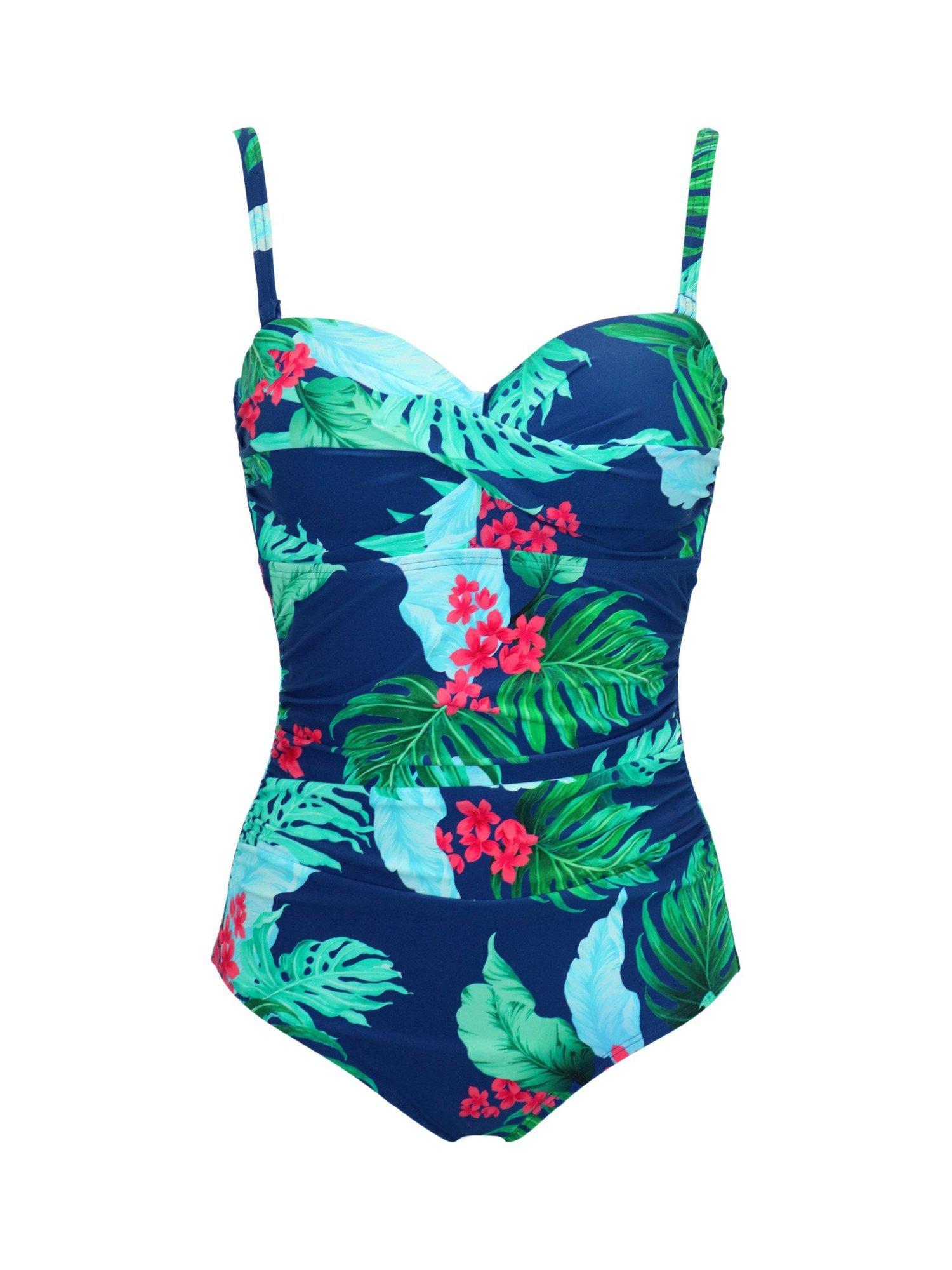 Product image 6 of 7, which shows Pour Moi Santa Monica Swimsuit, Navy/Multi, 10