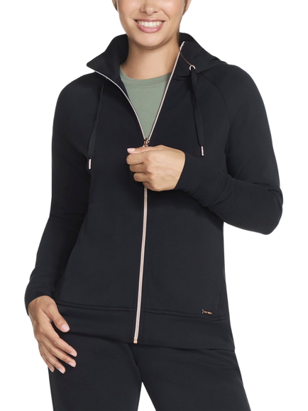 Skechers Skechluxe Elevate Hooded Jacket, Black