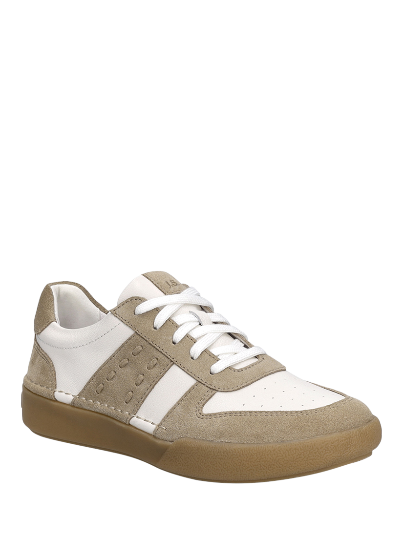 Product image 3 of 5, which shows Josef Seibel Claire 27 Leather Lace Up Trainers, White/Multi, 3