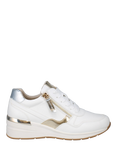 Westland by Josef Seibel Ella 01 Zip Detail Chunky Wedge Trainers, White/Gold