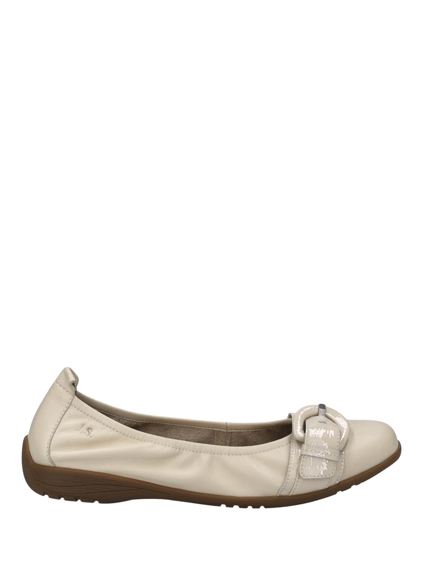 Product image 2 of 5, which shows Josef Seibel Fenja 23 Leather Ballerina Pumps, Natural Sand, 3