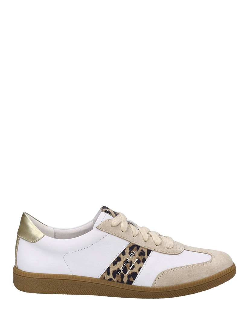 Product image 2 of 5, which shows Josef Seibel Joleen 03 Leather Lace Up Trainers, Natural/Multi, 3