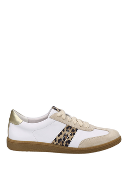 Josef Seibel Joleen 03 Leather Lace Up Trainers, Natural/Multi - view 2, Natural/Multi