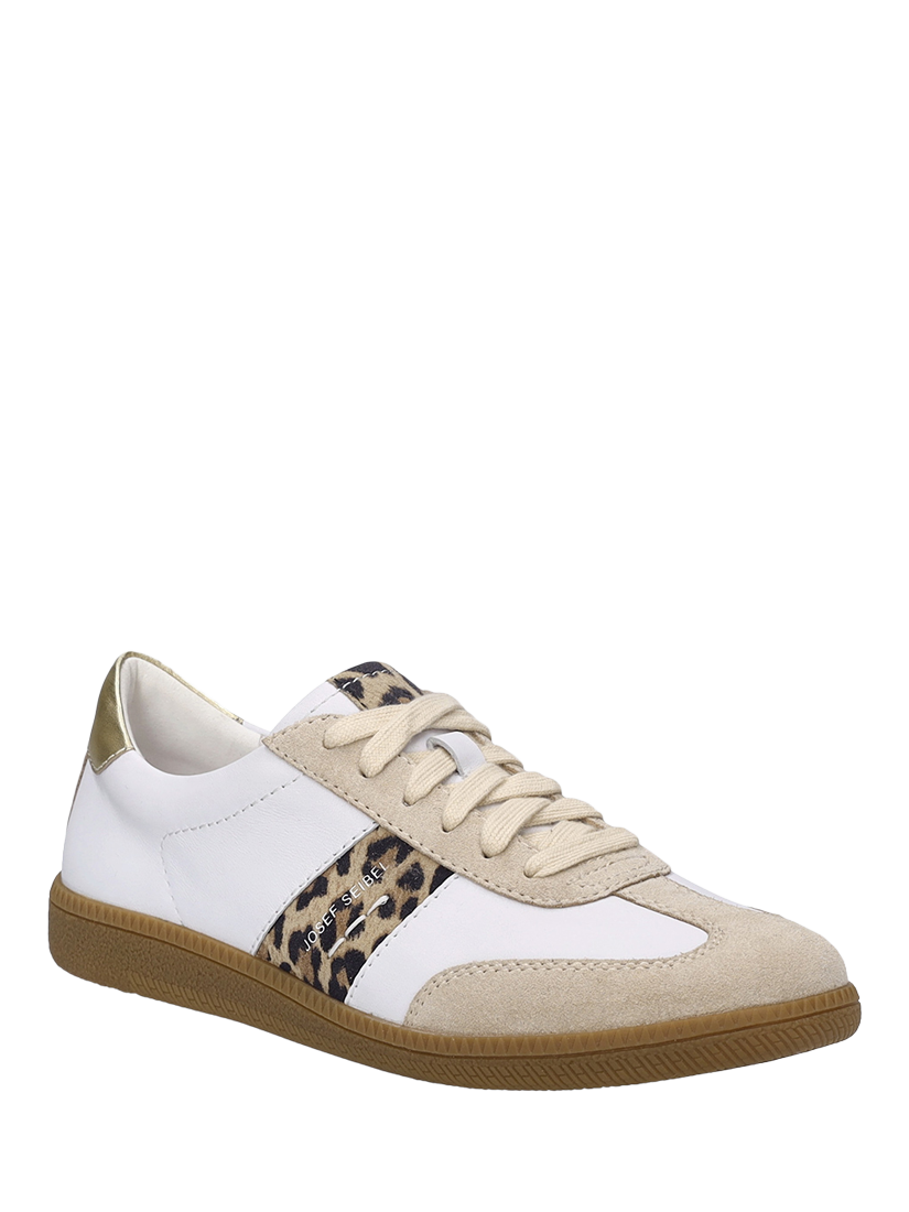 Product image 3 of 5, which shows Josef Seibel Joleen 03 Leather Lace Up Trainers, Natural/Multi, 3